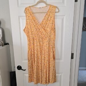 Universal Thread Floral Midi Dress in Yellow